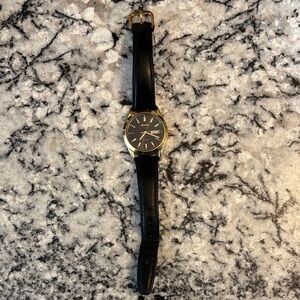 Seiko Black and Gold Men's Watch